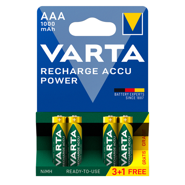 Батерии Varta Power Accu HR03 AAA 1000 mAh Ready2Use 3+1 броя.jpg Батерии Varta Power Accu HR03 AAA 1000 mAh Ready2Use 3+1 броя.jpg